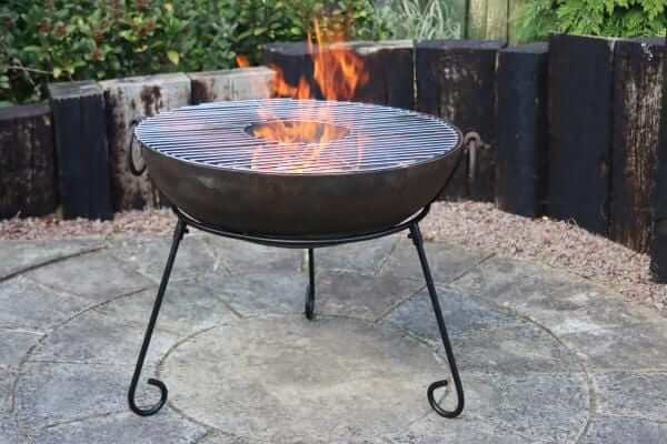 Perfect Patio Medium Kadai Fire Pit - 60cm with BBQ Grill