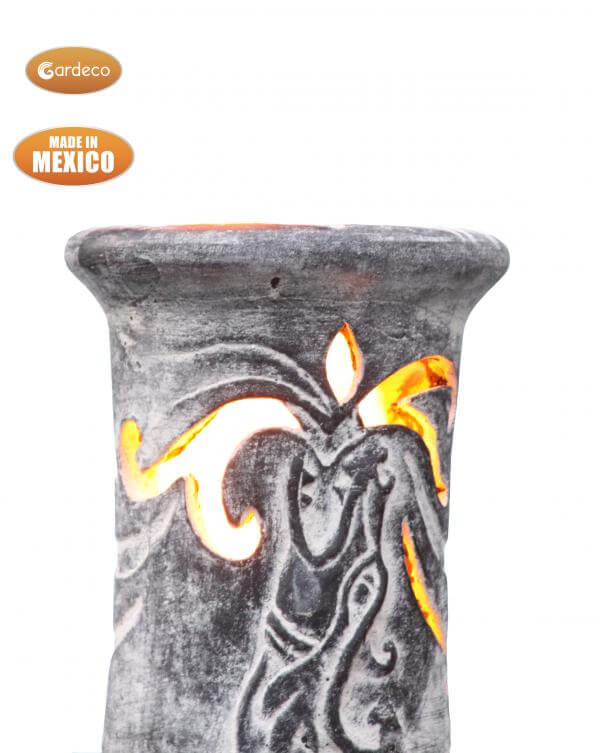 Perfect Patio UK Wyre EL Dragon Chimenea (with cut-outs)  Charcoal Colour