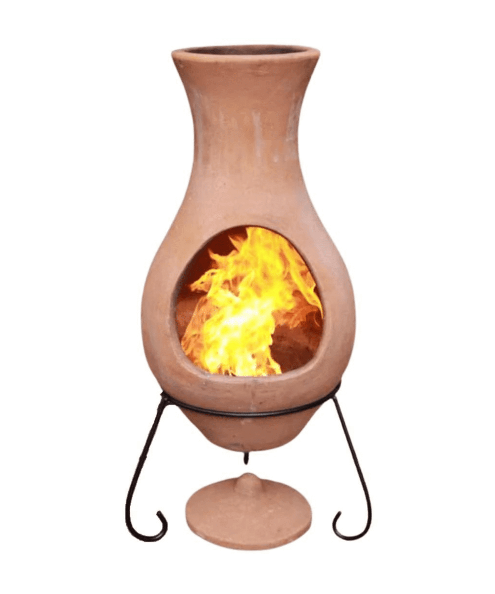 Large Air Mexican Chimenea in Natural Terracotta - Perfect Patio