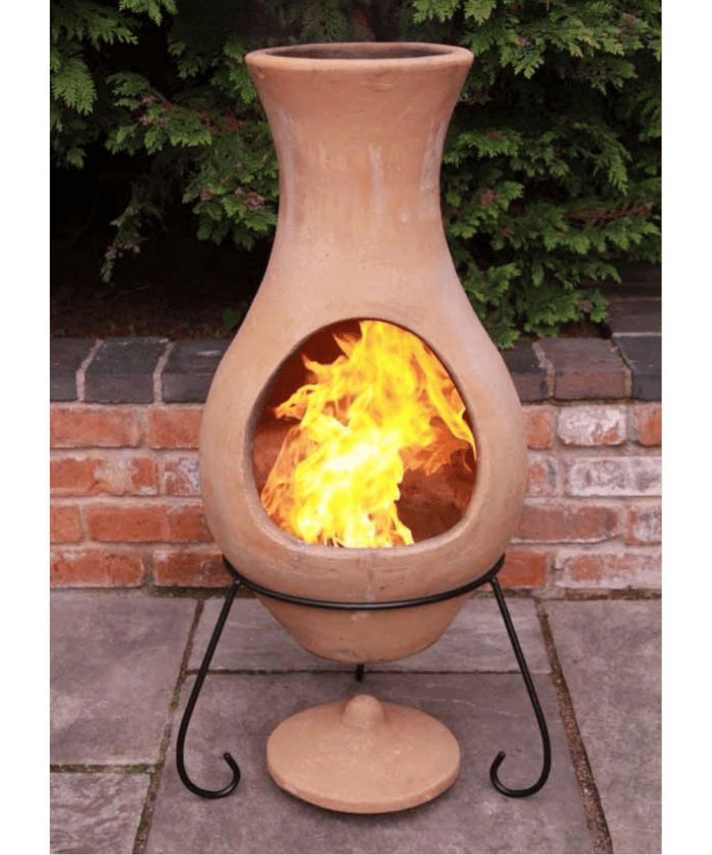 Large Air Mexican Chimenea in Natural Terracotta - Perfect Patio