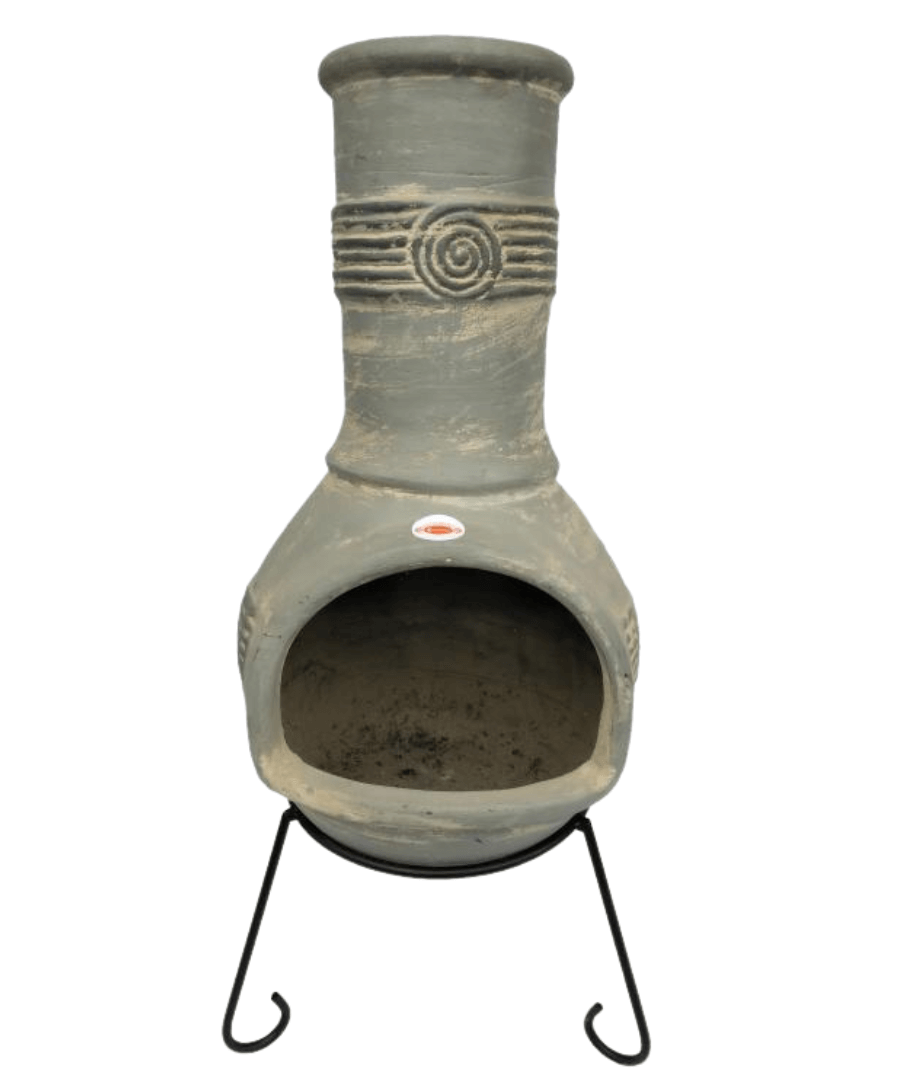 Large Tabasco Mexican Chimenea in Pale Grey - Perfect Patio