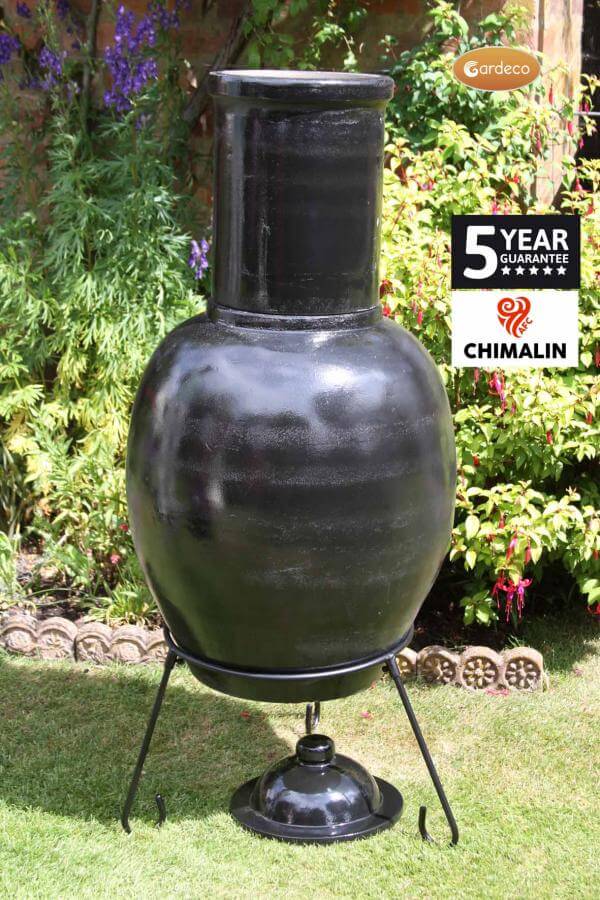 Perfect Patio Asteria XL Chimalin AFC chimenea in Glazed Black
