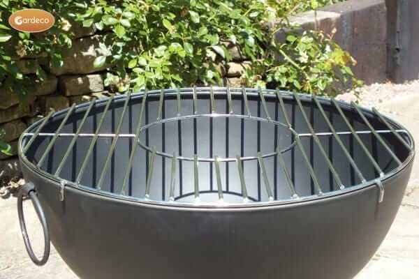 Perfect Patio CASA Large Steel Fire Bowl - inc BBQ grill