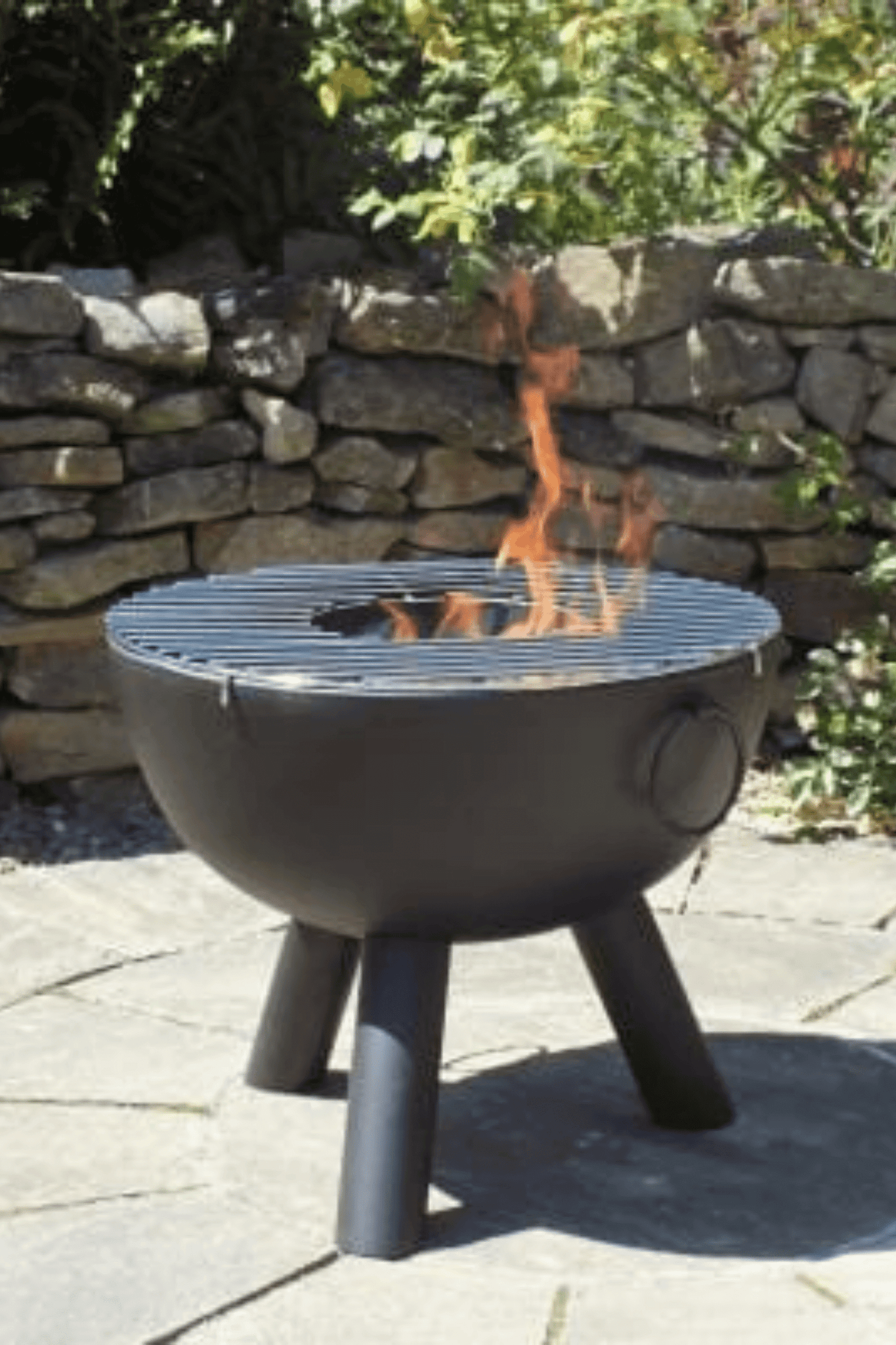 Perfect Patio CASA Medium Steel Fire Bowl - inc BBQ grill