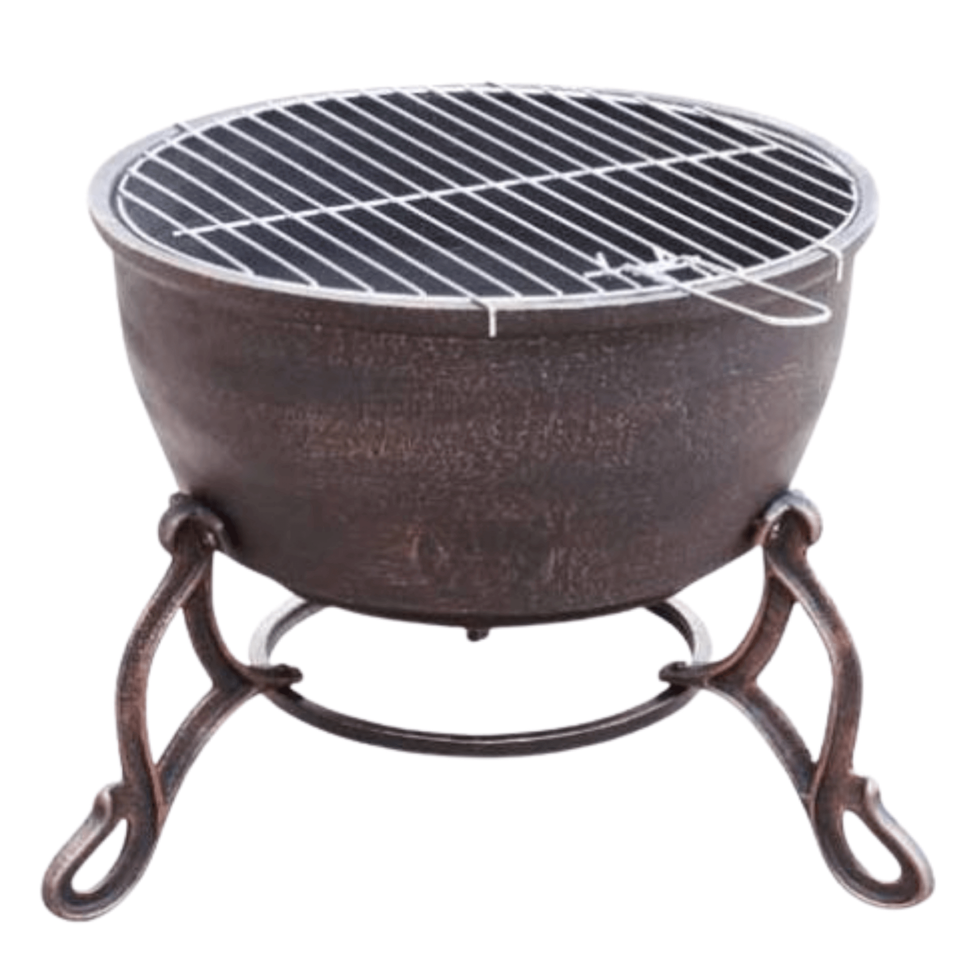 Perfect Patio Elidir Cast Iron Fire bowl, with BBQ grill