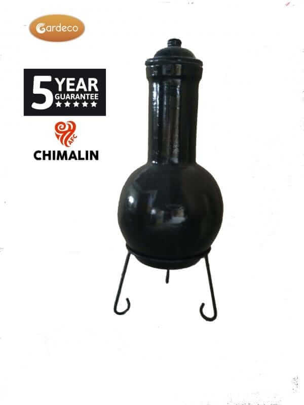 Perfect Patio Sempra Large Chimalin AFC Chimenea in Glazed Black
