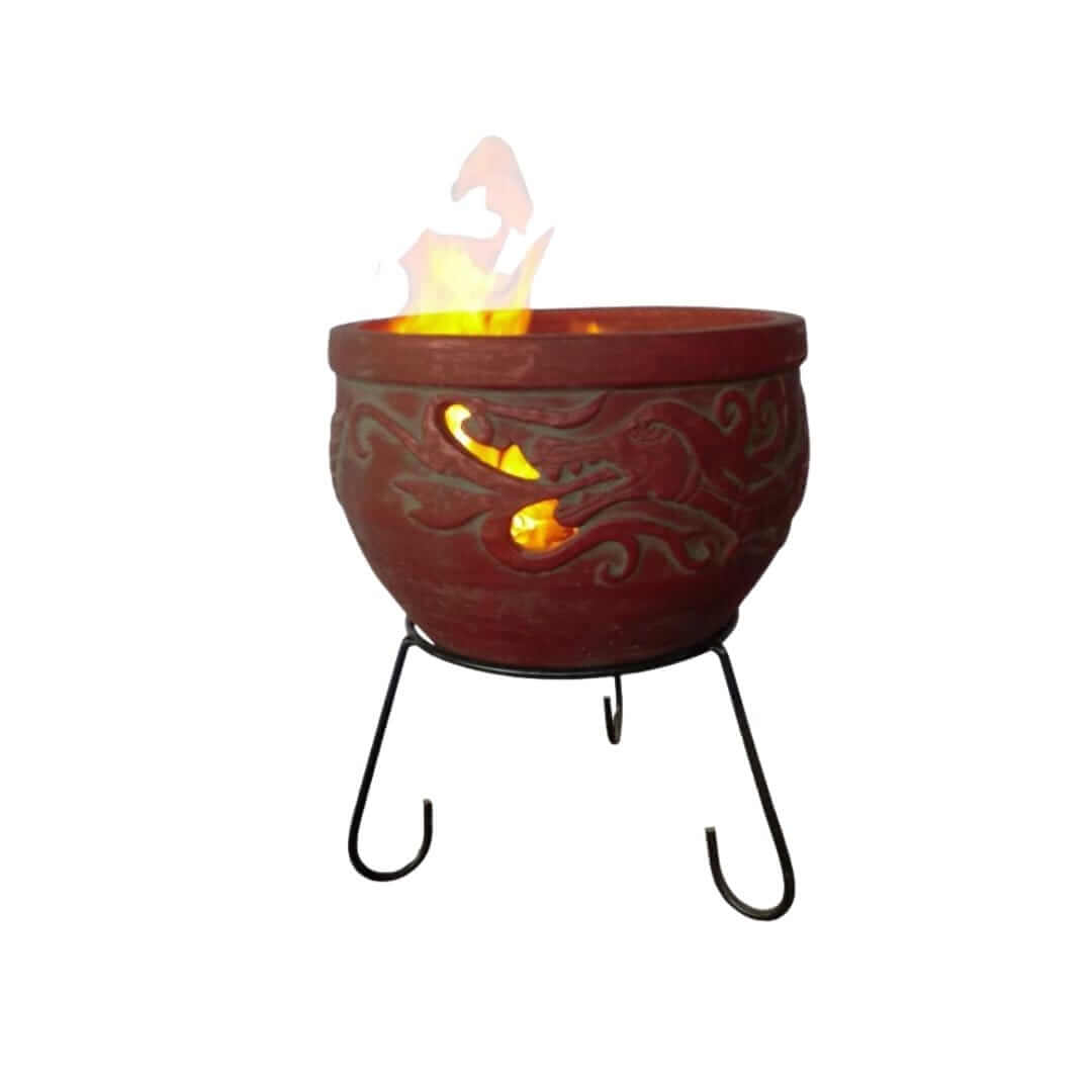 Perfect Patio UK The Dragon Fire Pit - Burgundy Celtic Theme