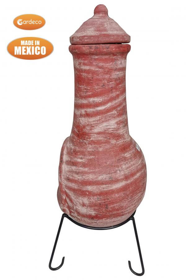 Extra-Large Pepino Mexican Chimenea in Red - Perfect Patio
